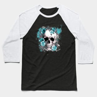 Floral Skull 21 Baseball T-Shirt
